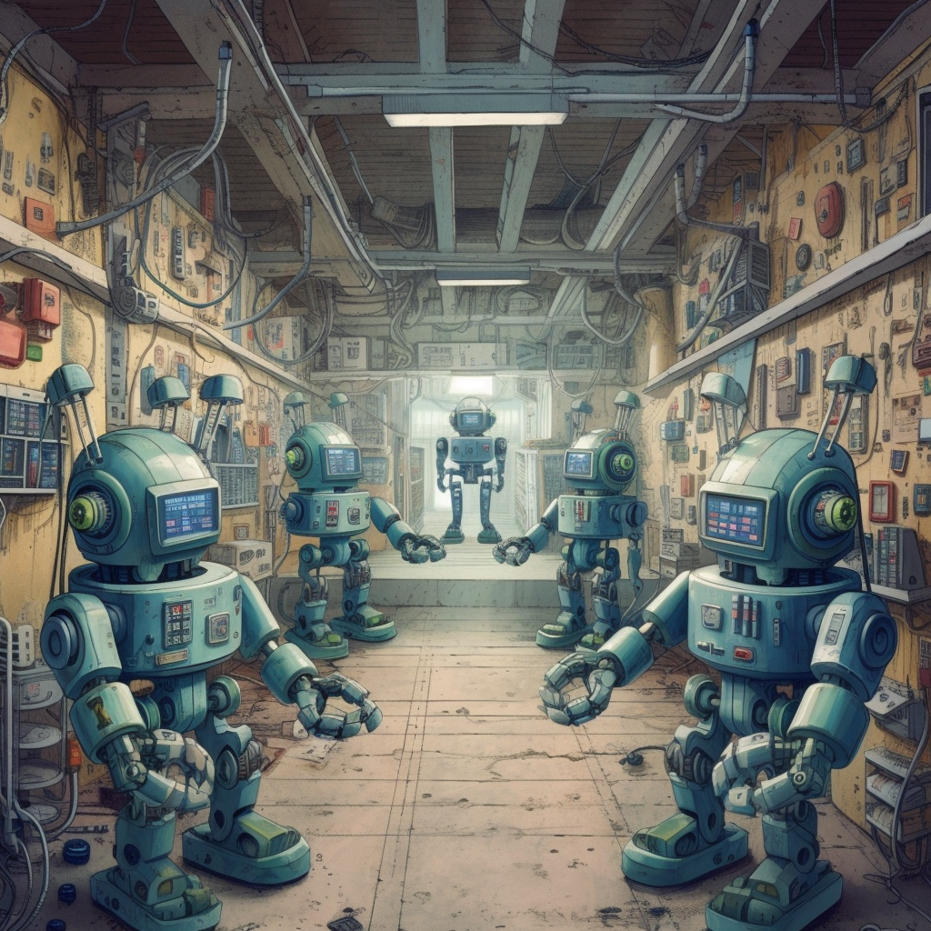 A garage for models - Midjourney